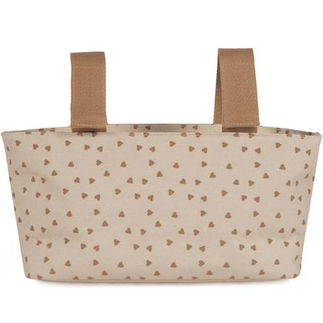 Sac à poussette coeurs poppy cannelle Cannelle, écru 3 - vertbaudet enfant 