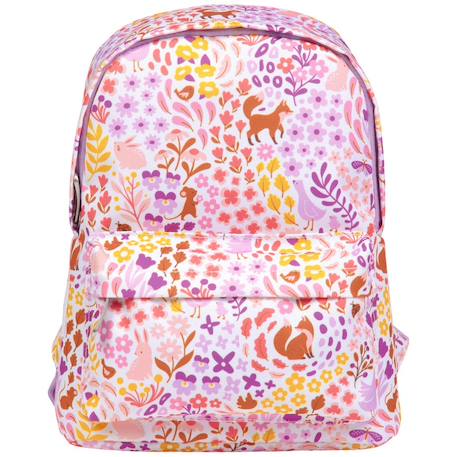 Sac à dos bébé fleurs du jardin Violet, blanc, jaune 2 - vertbaudet enfant 