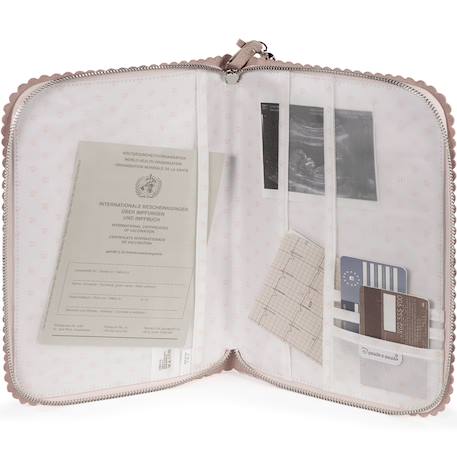Protège carnet de santé icon rose Bleu+Gris+Marron+Rose+Vert 23 - vertbaudet enfant 