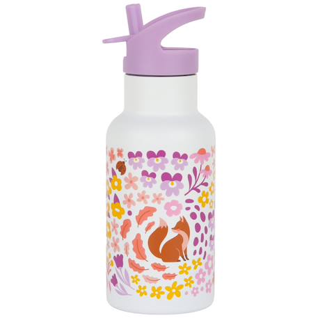 Gourde isotherme fleurs du jardin (350 ml) Violet, blanc, jaune 2 - vertbaudet enfant 
