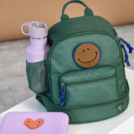 Mini sac à dos carré little gang khaki clair Vert foncé 6 - vertbaudet enfant 