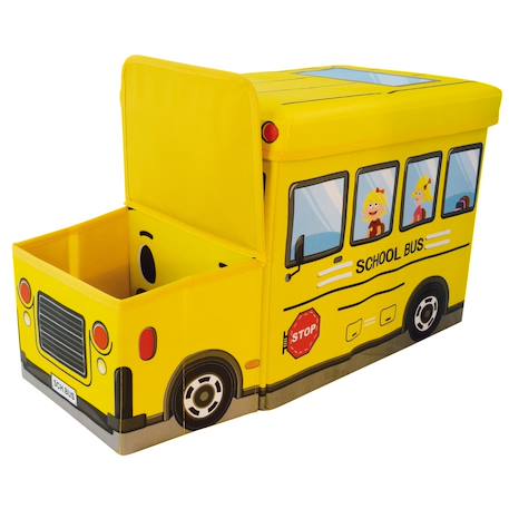 Coffre de rangement et banc bus scolaire Jaune 4 - vertbaudet enfant 