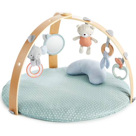 Tapis d'éveil réversible cozy spot loamy Vert d'eau, blanc, orange 2 - vertbaudet enfant 