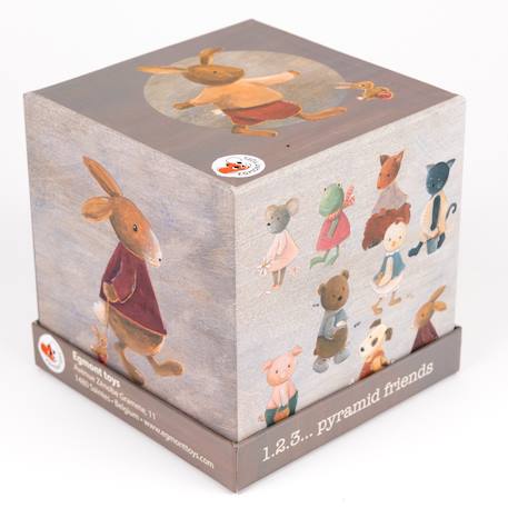 Pyramide 123 les petits amis Gris 3 - vertbaudet enfant 