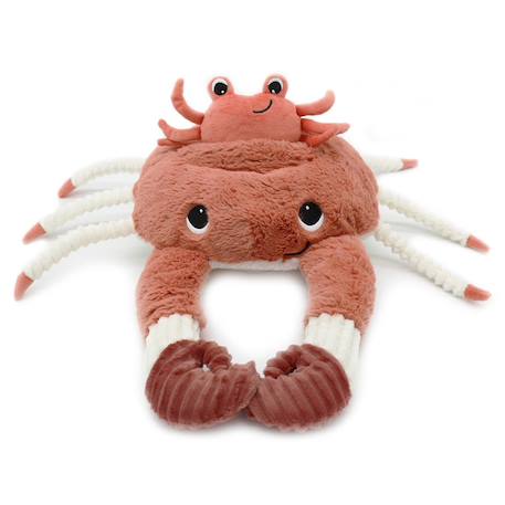 Peluche cassecou le crabe et son bébé terracotta (39 cm) Orange, blanc, noir 2 - vertbaudet enfant 