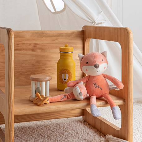 Peluche - attache tétine bebe bamboo renard - 13 cm s/carte Orange 4 - vertbaudet enfant 