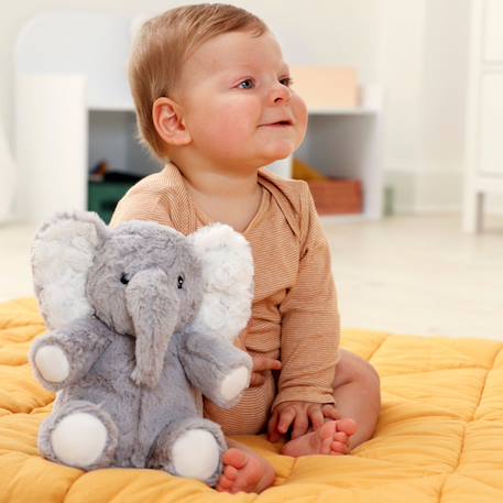 Peluche bruit blanc nomade on the go elliot l'éléphant Gris, blanc 5 - vertbaudet enfant 