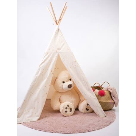 Peluche - peluche ours patachon crème - 80 cm Beige 5 - vertbaudet enfant 