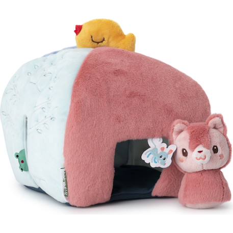 Maison en tissu Bleu, rose, écru 2 - vertbaudet enfant 