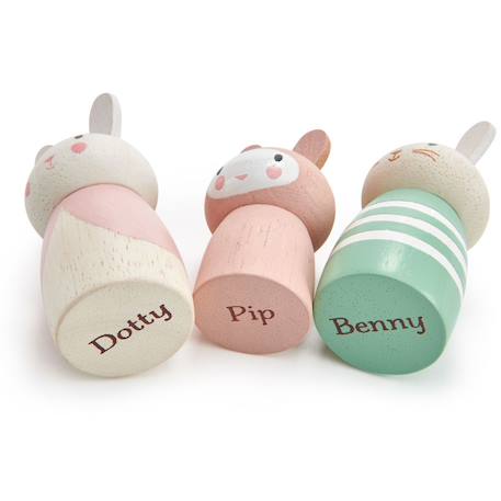 Figurines famille de lapin Rose, vert, blanc 2 - vertbaudet enfant 