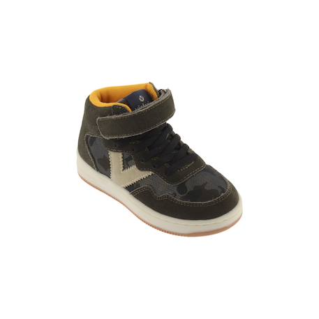 Baskets montantes  à scratch Kaki 5 - vertbaudet enfant 
