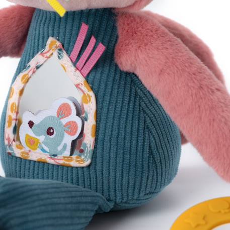Peluche d'activités jeanne le chat (29 cm) Rose, bleu, jaune 2 - vertbaudet enfant 