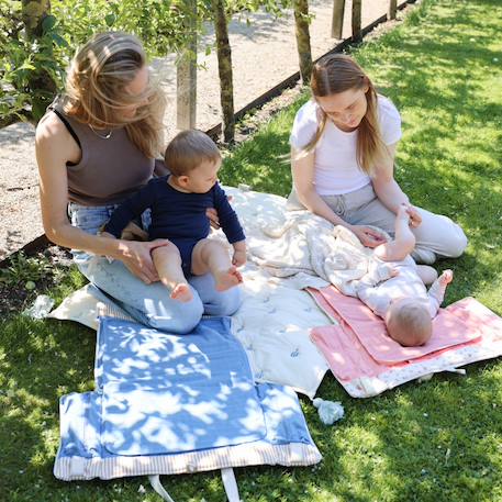 Tapis à langer matelassé oatfield Marron, blanc, bleu 3 - vertbaudet enfant 