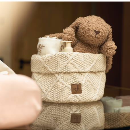 Panier de rangement check knit oatmeal (14 x 18 cm) Beige 3 - vertbaudet enfant 