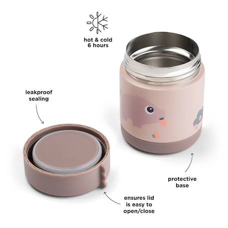 Boîte repas isotherme tiny farm rose (300 ml) Rose 3 - vertbaudet enfant 