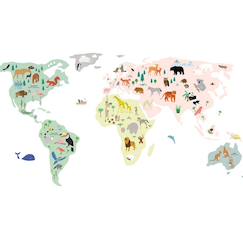 Linge de maison et décoration-Décoration-Stickers géants animaux du monde (160 x 80 cm)