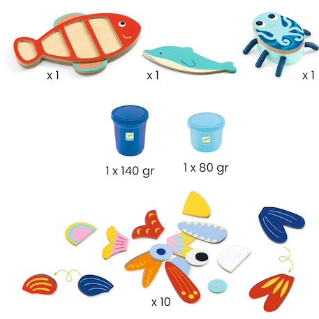 Pâte à modeler mapataocéan Rouge, bleu, jaune 3 - vertbaudet enfant 