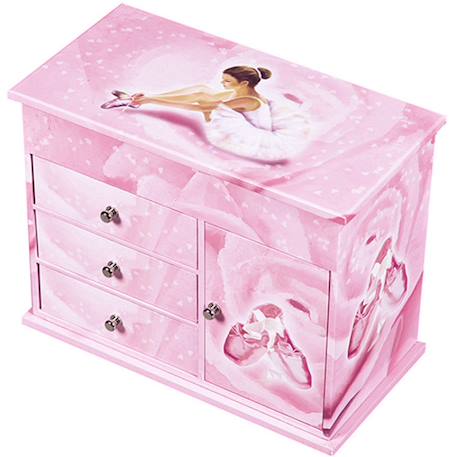 Commode à musique ballerine rose Rose 4 - vertbaudet enfant 