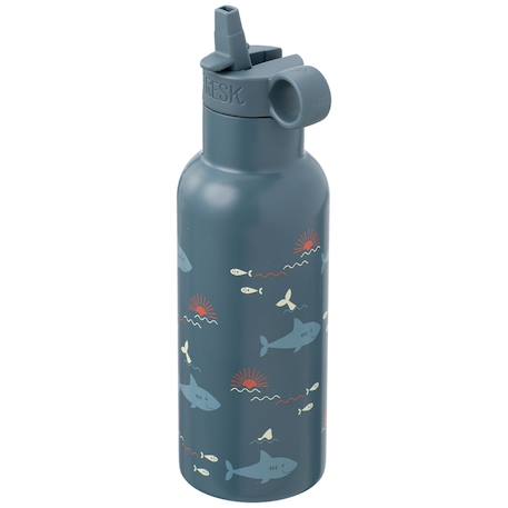 Gourde isotherme nordic shark (500 ml) Bleu, orange, blanc 3 - vertbaudet enfant 