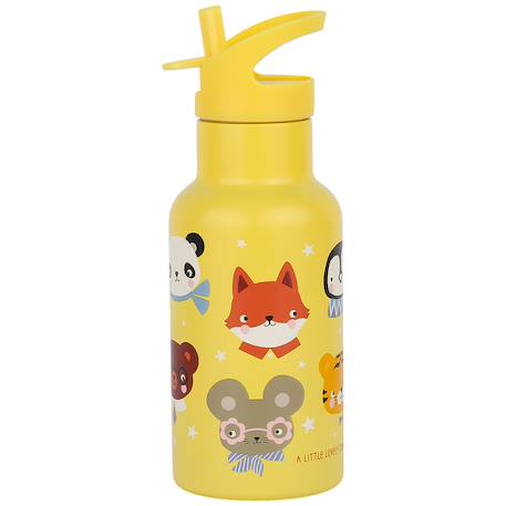 Gourde isotherme amis des animaux (350 ml) Jaune, orange, blanc 3 - vertbaudet enfant 