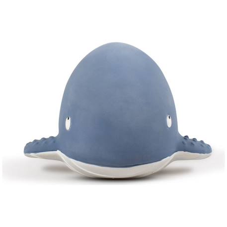 Jouet de dentition en caoutchouc naturel christian la baleine Bleu, blanc 2 - vertbaudet enfant 
