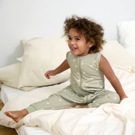 Combinaison pour dormir Vert olive, blanc 4 - vertbaudet enfant 
