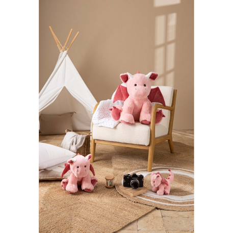 Peluche - peluche dragon trendy color rose poudré - 50 cm Rose 4 - vertbaudet enfant 