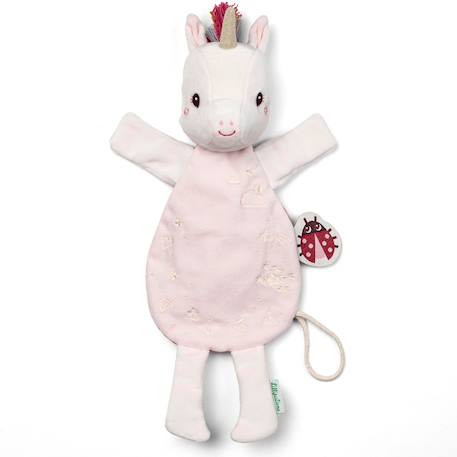 Doudou marionnette phosphorescent Rose, blanc, jaune 1 - vertbaudet enfant 
