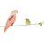 Frise adhésive with the birds (5 m) Vert, rose, bleu 2 - vertbaudet enfant 