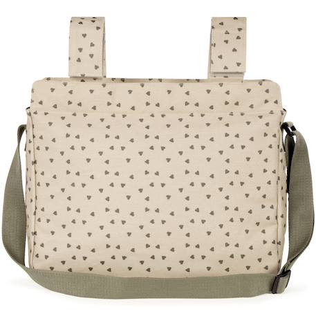 Sac à poussette coeurs poppy cannelle Cannelle, écru+Vert, écru 11 - vertbaudet enfant 