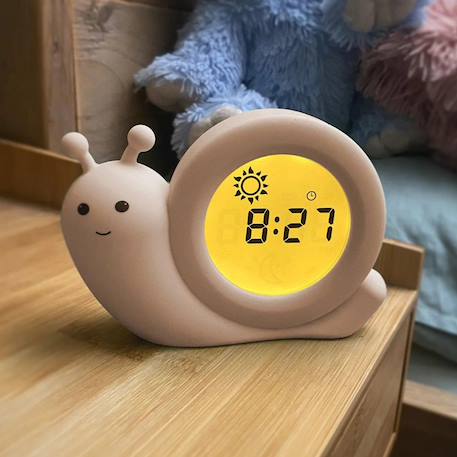 Réveil éducatif escargot simon vert Taupe+Vert 5 - vertbaudet enfant 