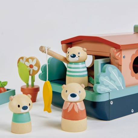Péniche famille loutre Rouge, rose, bleu 6 - vertbaudet enfant 
