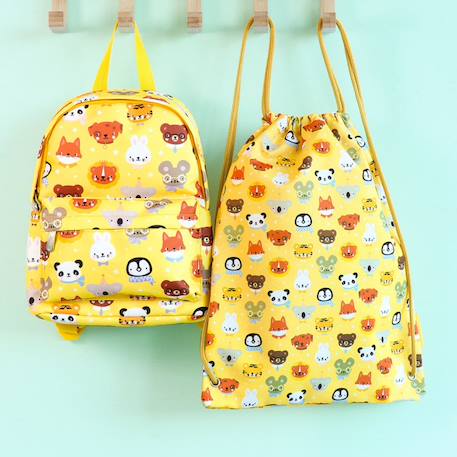 Sac à dos bébé Jaune, orange, blanc 4 - vertbaudet enfant 