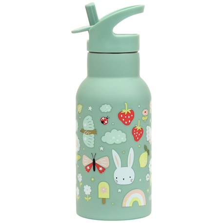 Gourde isotherme joie (350 ml) Vert d'eau, rose, jaune 3 - vertbaudet enfant 