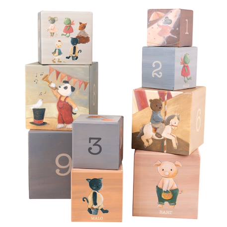 Pyramide 123 les petits amis Gris 1 - vertbaudet enfant 