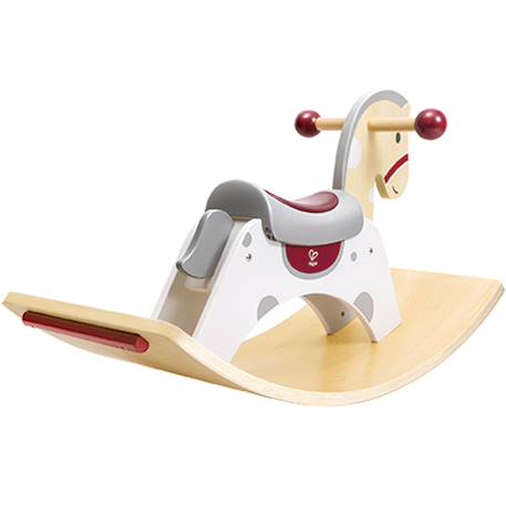 Cheval à bascule 2 en 1 Blanc, gris, rouge 3 - vertbaudet enfant 