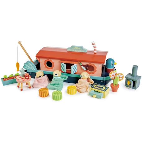 Péniche famille loutre Rouge, rose, bleu 3 - vertbaudet enfant 