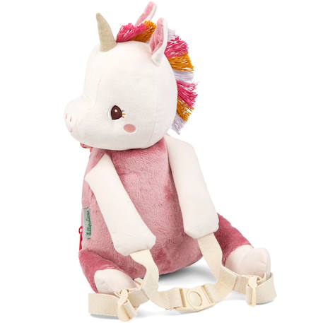 Sac à dos doux lena Blanc, rose 2 - vertbaudet enfant 
