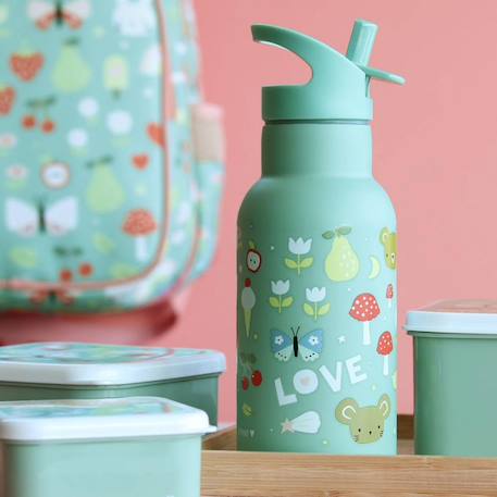 Gourde isotherme joie (350 ml) Vert d'eau, rose, jaune 4 - vertbaudet enfant 