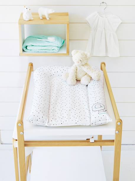 Matelas à langer Lionceau Babylone+Bayou+blanc imprimé+écru 8 - vertbaudet enfant 