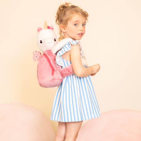 Sac à dos doux lena Blanc, rose 5 - vertbaudet enfant 