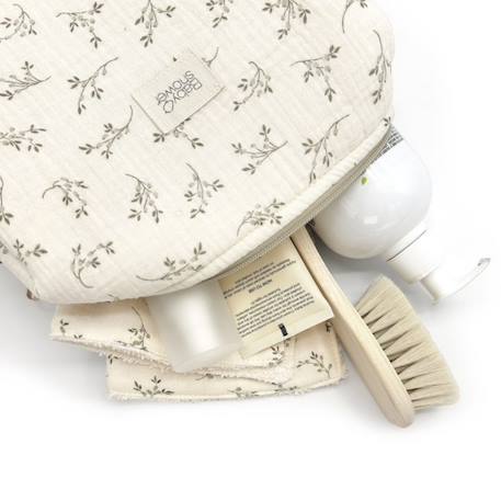 Trousse de toilette camila olive bloom Ecru, vert 2 - vertbaudet enfant 