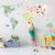 Stickers géants animaux du monde (160 x 80 cm) Vert, jaune, rose 3 - vertbaudet enfant 
