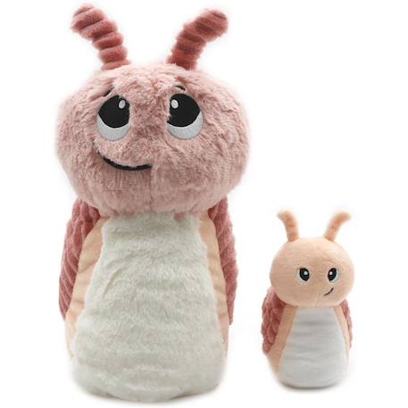 Peluche speedou l'escargot maman et bébé Rose, noir, blanc+Taupe, noir, blanc 3 - vertbaudet enfant 