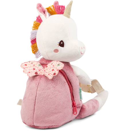 Sac à dos doux lena Blanc, rose 3 - vertbaudet enfant 