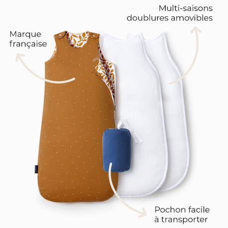 Gigoteuse réversible 4 saisons léopard 18-36 mois Beige+Camel+Marron+Terracotta+Vert+Vert clair 8 - vertbaudet enfant 