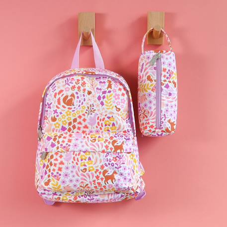 Sac à dos bébé fleurs du jardin Violet, blanc, jaune 4 - vertbaudet enfant 