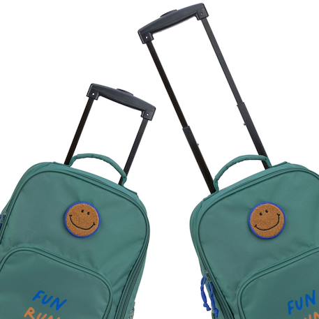 Valise à roulettes bus adventure Gris, bleu clair, moutarde+Vert foncé 11 - vertbaudet enfant 