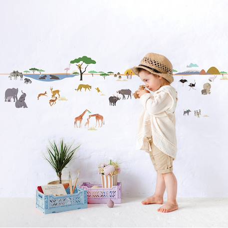 Frise adhésive faon Gris, vert, bleu+Vert, jaune, marron 7 - vertbaudet enfant 