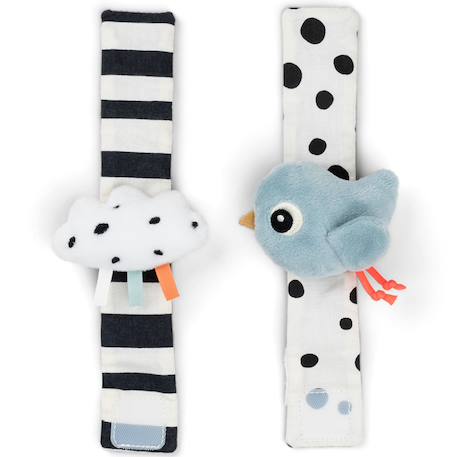 Lot de 2 bracelets hochets Bleu+Vert 2 - vertbaudet enfant 
